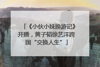 《小伙小妹换游记》开播，黄子韬徐艺洋跨国“交换人生”