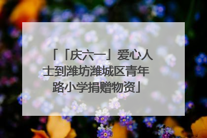 「庆六一」爱心人士到潍坊潍城区青年路小学捐赠物资
