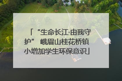 “生命长江·由我守护” 峨眉山桂花桥镇小增加学生环保意识