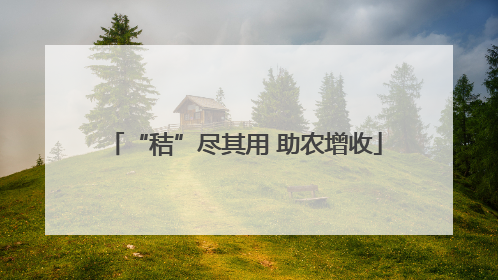 “秸”尽其用 助农增收