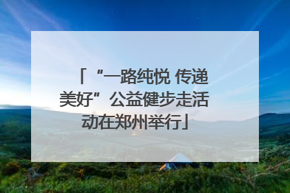 “一路纯悦 传递美好”公益健步走活动在郑州举行
