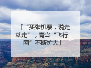 “买张机票，说走就走”，青岛“飞行圈”不断扩大