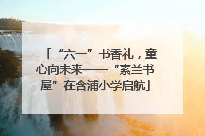 “六一”书香礼，童心向未来——“素兰书屋”在含浦小学启航