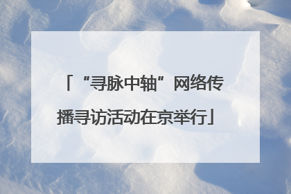 “寻脉中轴”网络传播寻访活动在京举行