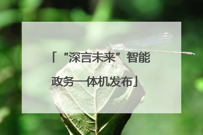 “深言未来”智能政务一体机发布