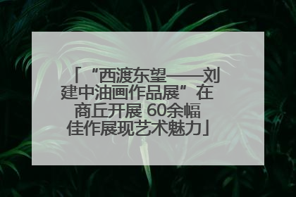 “西渡东望——刘建中油画作品展”在商丘开展 60余幅佳作展现艺术魅力