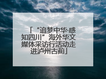 “追梦中华·感知四川”海外华文媒体采访行活动走进泸州古蔺