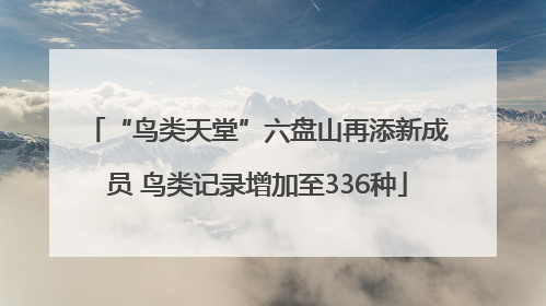 “鸟类天堂”六盘山再添新成员 鸟类记录增加至336种