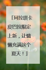 珂拉琪卡皮巴拉限定上新，让慵懒充满这个夏天！