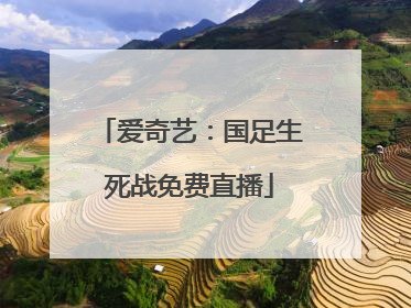 爱奇艺：国足生死战免费直播