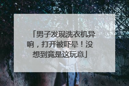 男子发现洗衣机异响，打开被吓晕！没想到竟是这玩意