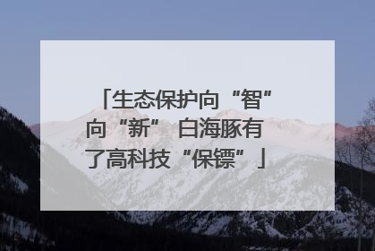 生态保护向“智”向“新” 白海豚有了高科技“保镖”
