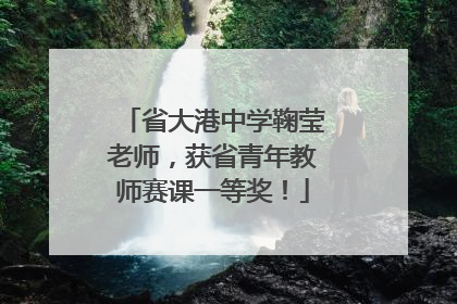 省大港中学鞠莹老师，获省青年教师赛课一等奖！