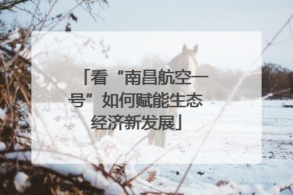看“南昌航空一号”如何赋能生态经济新发展