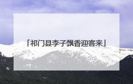 祁门县李子飘香迎客来
