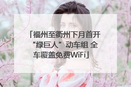 福州至衢州下月首开“绿巨人”动车组 全车覆盖免费WiFi