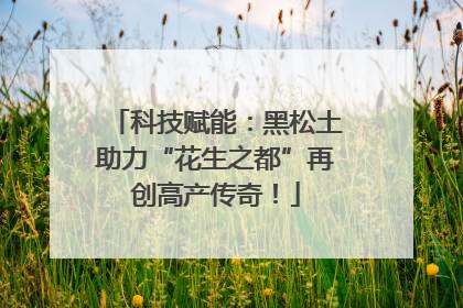科技赋能：黑松土助力“花生之都”再创高产传奇！