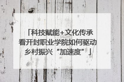 科技赋能+文化传承 看开封职业学院如何驱动乡村振兴“加速度”
