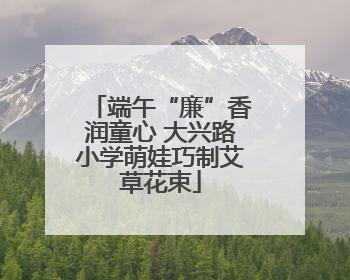 端午“廉”香润童心 大兴路小学萌娃巧制艾草花束