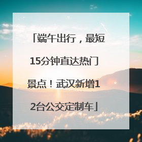 端午出行，最短15分钟直达热门景点！武汉新增12台公交定制车