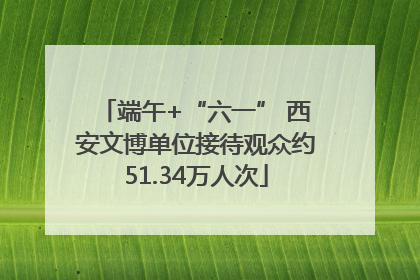 端午+“六一” 西安文博单位接待观众约51.34万人次