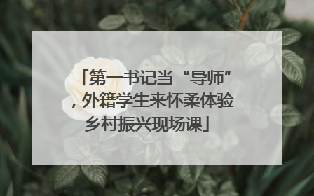 第一书记当“导师”，外籍学生来怀柔体验乡村振兴现场课
