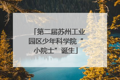 第二届苏州工业园区少年科学院“小院士”诞生