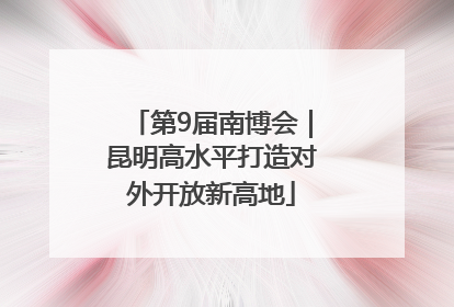 第9届南博会｜昆明高水平打造对外开放新高地