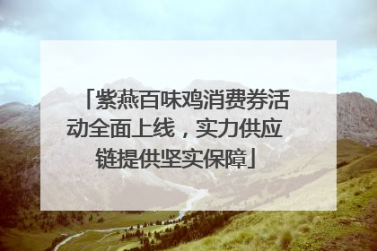 紫燕百味鸡消费券活动全面上线，实力供应链提供坚实保障