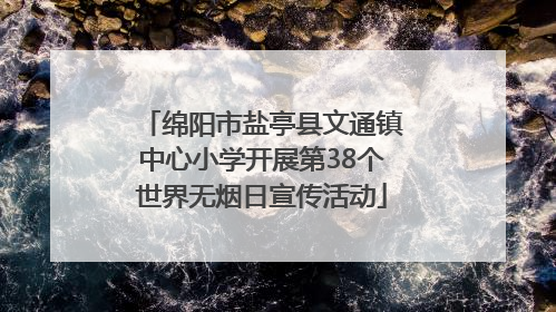 绵阳市盐亭县文通镇中心小学开展第38个世界无烟日宣传活动