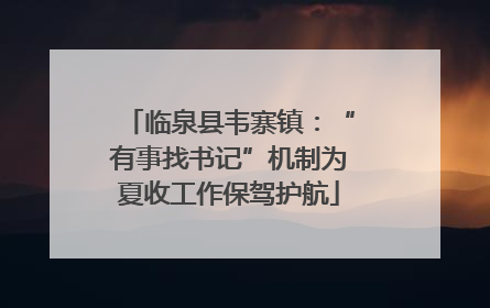 临泉县韦寨镇：“有事找书记”机制为夏收工作保驾护航