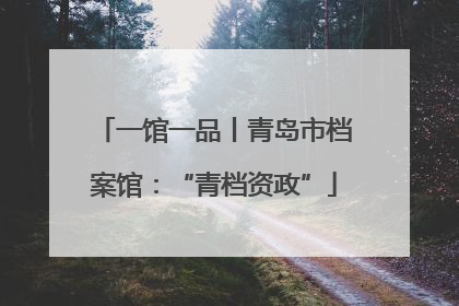 一馆一品丨青岛市档案馆：“青档资政”