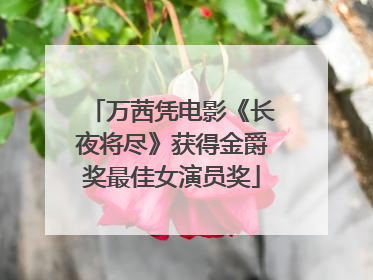 万茜凭电影《长夜将尽》获得金爵奖最佳女演员奖