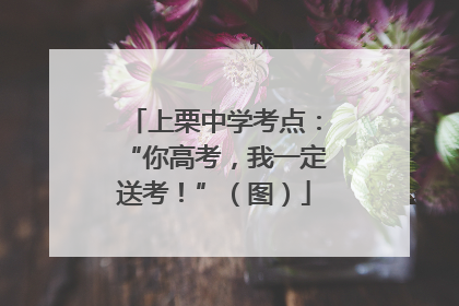 上栗中学考点：“你高考，我一定送考！”（图）