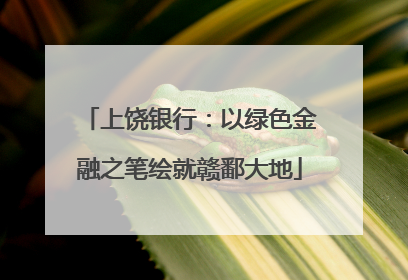 上饶银行：以绿色金融之笔绘就赣鄱大地