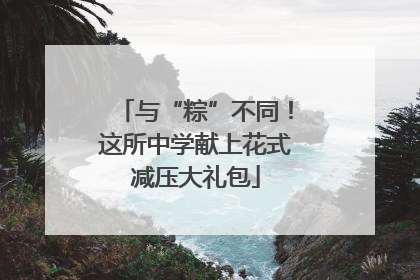 与“粽”不同！这所中学献上花式减压大礼包
