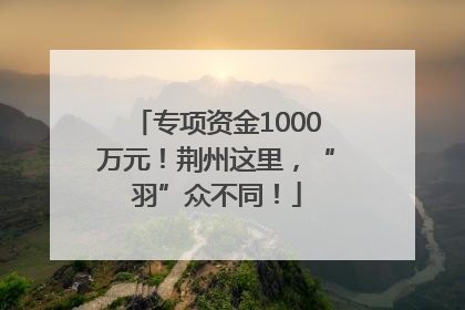 专项资金1000万元！荆州这里，“羽”众不同！