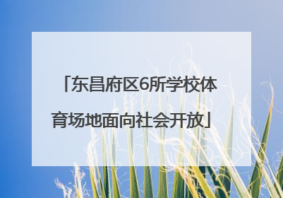 东昌府区6所学校体育场地面向社会开放