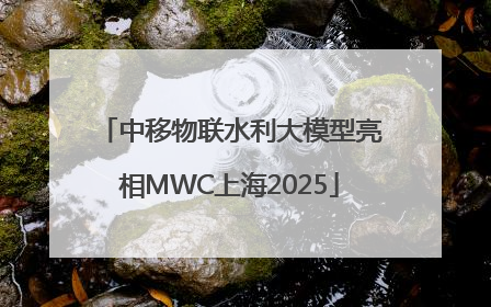 中移物联水利大模型亮相MWC上海2025