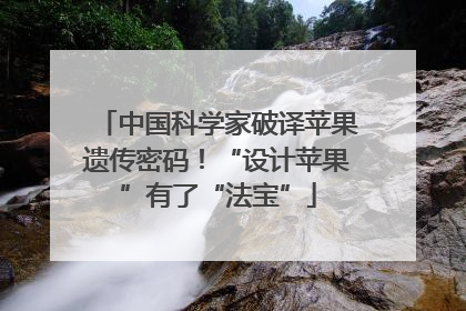 中国科学家破译苹果遗传密码！“设计苹果”有了“法宝”