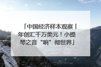 中国经济样本观察丨年创汇千万美元！小提琴之音“响”彻世界