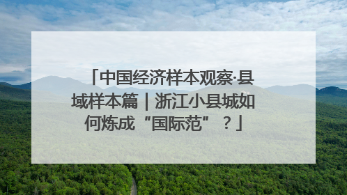 中国经济样本观察·县域样本篇｜浙江小县城如何炼成“国际范”？