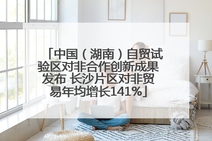 中国（湖南）自贸试验区对非合作创新成果发布 长沙片区对非贸易年均增长141%