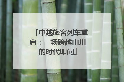 中越旅客列车重启：一场跨越山川的时代叩问