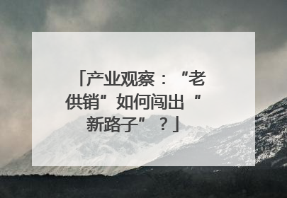 产业观察：“老供销”如何闯出“新路子”？