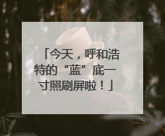 今天，呼和浩特的“蓝”底一寸照刷屏啦！