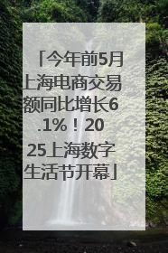 今年前5月上海电商交易额同比增长6.1%！2025上海数字生活节开幕