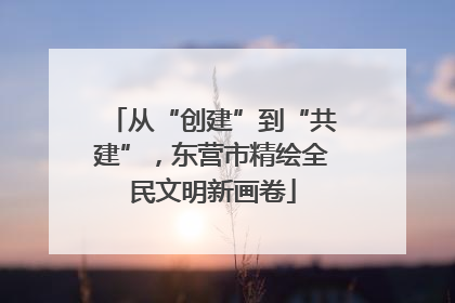 从“创建”到“共建”，东营市精绘全民文明新画卷