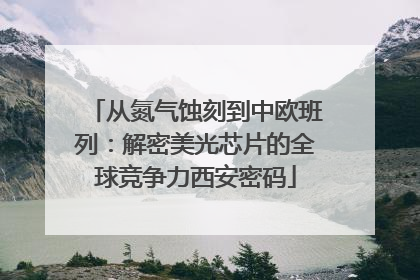 从氮气蚀刻到中欧班列：解密美光芯片的全球竞争力西安密码