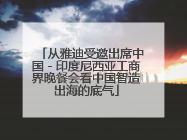 从雅迪受邀出席中国－印度尼西亚工商界晚餐会看中国智造出海的底气